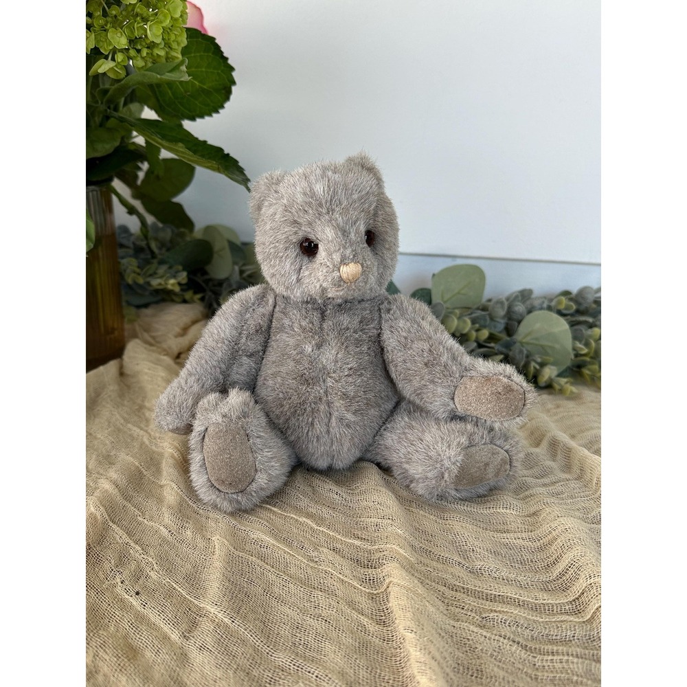 1986 "Gundy" Gund Collectors Classics k-3 8" gray jointed teddy bear‎ small toy